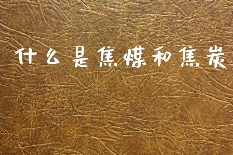 什么是焦煤和焦炭_https://www.fsyjjx.cn_期货资讯_第1张