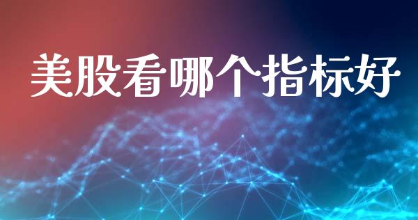 美股看哪个指标好_https://www.fsyjjx.cn_期货研报_第1张