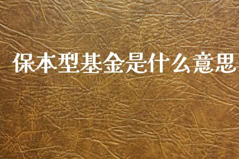 保本型基金是什么意思_https://www.fsyjjx.cn_理财资讯_第1张