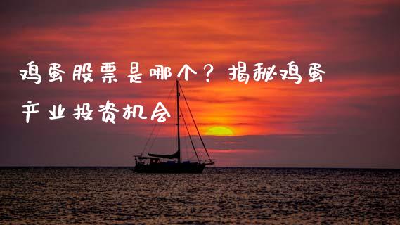 鸡蛋股票是哪个？揭秘鸡蛋产业投资机会_https://www.fsyjjx.cn_理财资讯_第1张