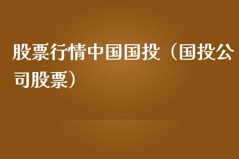 股票行情中国国投（国投公司股票）_https://www.fsyjjx.cn_股票指导_第1张