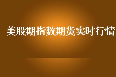 美股期指数期货实时行情_https://www.fsyjjx.cn_期货研报_第1张