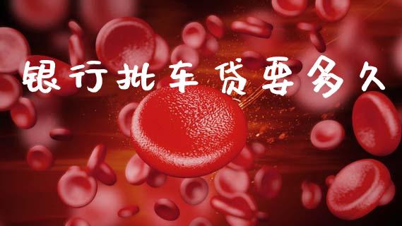 银行批车贷要多久_https://www.fsyjjx.cn_期货研报_第1张