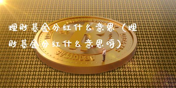 理财基金分红什么意思（理财基金分红什么意思呀）_https://www.fsyjjx.cn_理财资讯_第1张