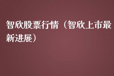 智欣股票行情（智欣上市最新进展）_https://www.fsyjjx.cn_股市分析_第1张