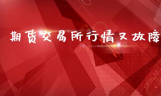 期货交易所行情又故障_https://www.fsyjjx.cn_期货研报_第1张