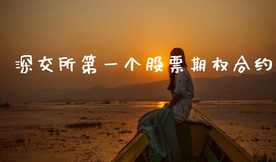 深交所第一个股票期权合约_https://www.fsyjjx.cn_理财资讯_第1张