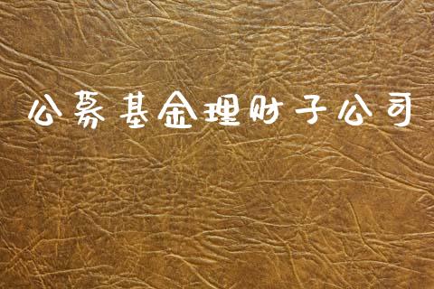 公募基金理财子公司_https://www.fsyjjx.cn_问财精选_第1张