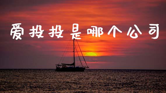 爱投投是哪个公司_https://www.fsyjjx.cn_问财精选_第1张