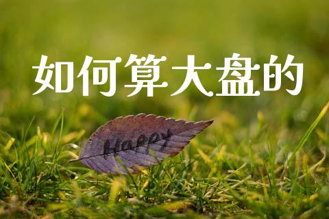 如何算大盘的_https://www.fsyjjx.cn_股指期货_第1张