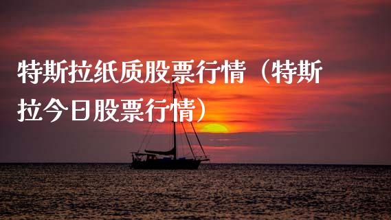 特斯拉纸质股票行情（特斯拉今日股票行情）_https://www.fsyjjx.cn_股指期货_第1张