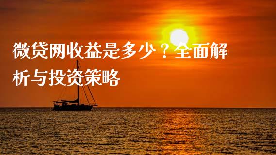 微贷网收益是多少？全面解析与投资策略_https://www.fsyjjx.cn_期货研报_第1张