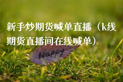 新手炒期货喊单直播（k线期货直播间在线喊单）_https://www.fsyjjx.cn_期货在线_第1张