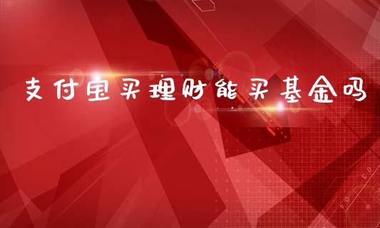 支付宝买理财能买基金吗_https://www.fsyjjx.cn_问财精选_第1张