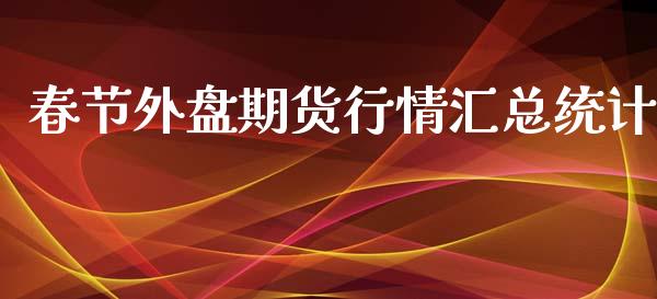 春节外盘期货行情汇总统计_https://www.fsyjjx.cn_期货资讯_第1张