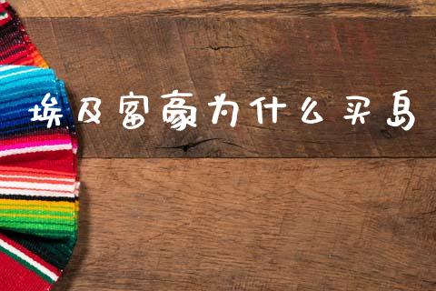 埃及富豪为什么买岛_https://www.fsyjjx.cn_理财资讯_第1张
