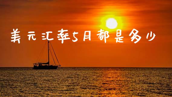 美元汇率5月都是多少_https://www.fsyjjx.cn_期货研报_第1张