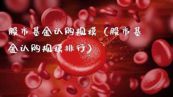 股市基金认购规模（股市基金认购规模排行）_https://www.fsyjjx.cn_理财资讯_第1张