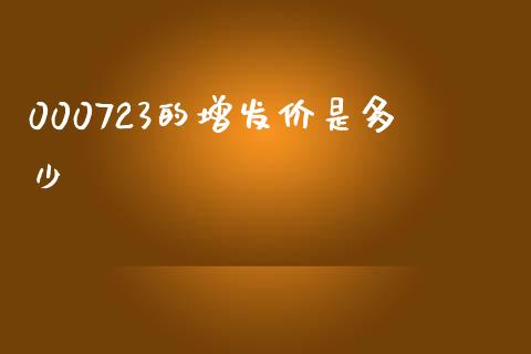 000723的增发价是多少_https://www.fsyjjx.cn_股指期货_第1张