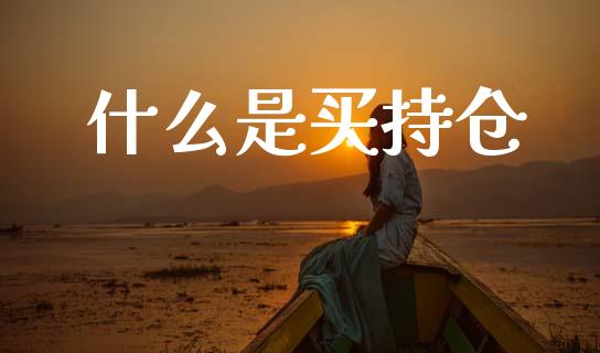 什么是买持仓_https://www.fsyjjx.cn_期货在线_第1张