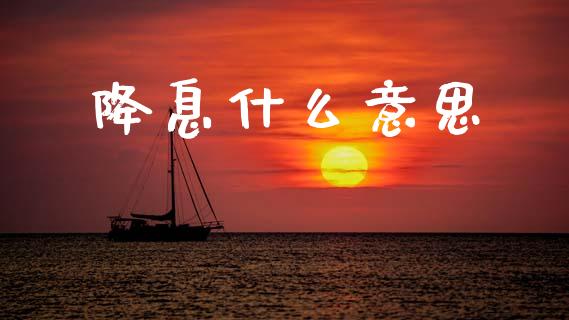 降息什么意思_https://www.fsyjjx.cn_期货资讯_第1张
