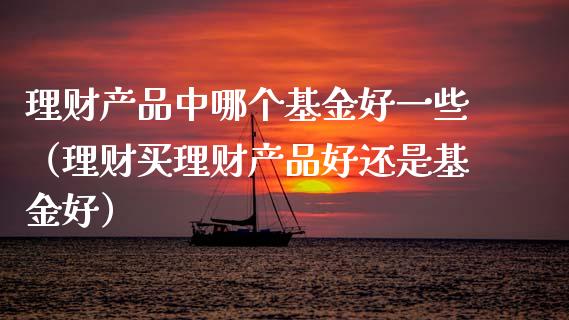 理财产品中哪个基金好一些（理财买理财产品好还是基金好）_https://www.fsyjjx.cn_问财精选_第1张