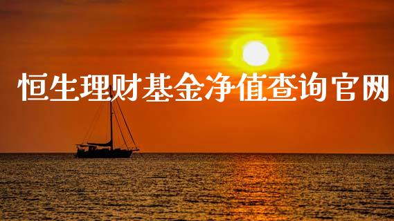 恒生理财基金净值查询官网_https://www.fsyjjx.cn_理财资讯_第1张
