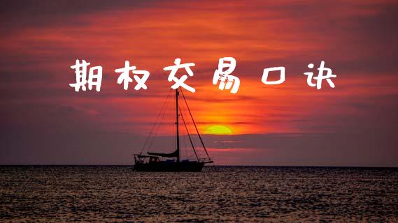 期权交易口诀_https://www.fsyjjx.cn_期货研报_第1张
