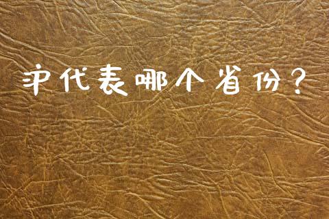 沪代表哪个省份？_https://www.fsyjjx.cn_期货在线_第1张