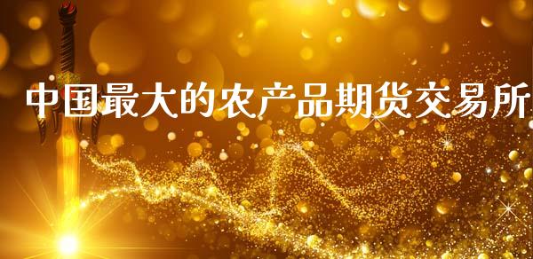 中国最大的农产品期货交易所_https://www.fsyjjx.cn_期货资讯_第1张