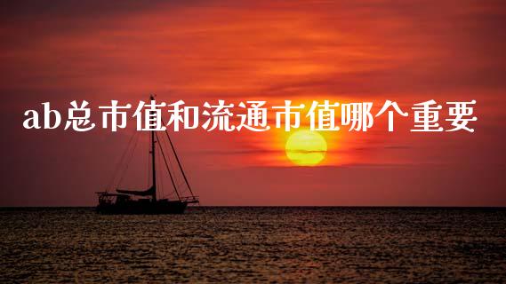 ab总市值和流通市值哪个重要_https://www.fsyjjx.cn_期货研报_第1张