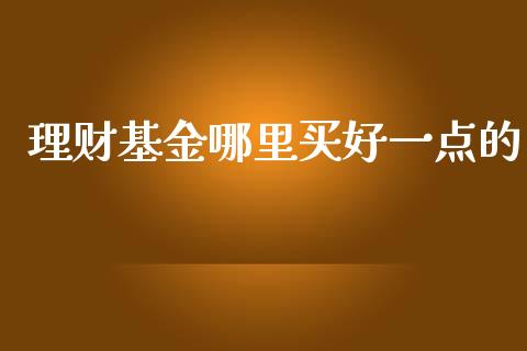 理财基金哪里买好一点的_https://www.fsyjjx.cn_理财资讯_第1张