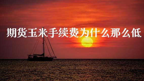 期货玉米手续费为什么那么低_https://www.fsyjjx.cn_问财精选_第1张