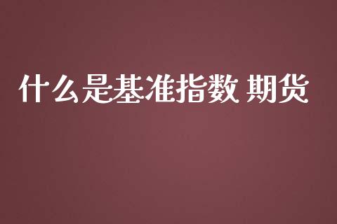 什么是基准指数 期货_https://www.fsyjjx.cn_理财资讯_第1张