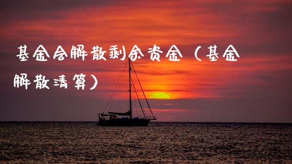基金会解散剩余资金（基金解散清算）_https://www.fsyjjx.cn_问财精选_第1张