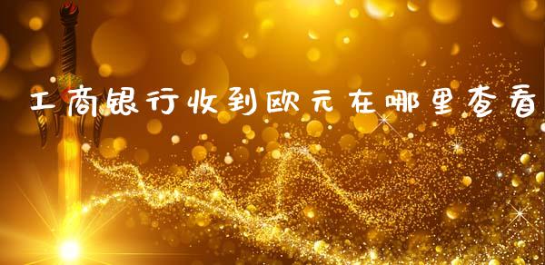 工商银行收到欧元在哪里查看_https://www.fsyjjx.cn_期货研报_第1张