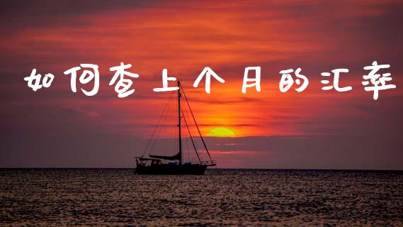 如何查上个月的汇率_https://www.fsyjjx.cn_期货资讯_第1张