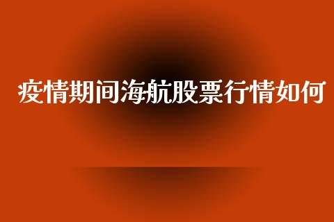 疫情期间海航股票行情如何_https://www.fsyjjx.cn_股票指导_第1张