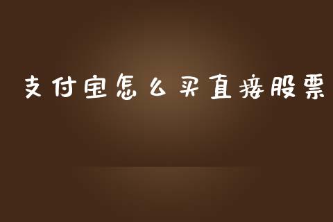 支付宝怎么买直接股票_https://www.fsyjjx.cn_期货资讯_第1张