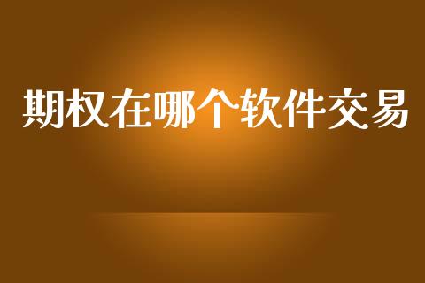 期权在哪个软件交易_https://www.fsyjjx.cn_期货资讯_第1张