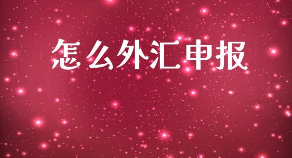 怎么外汇申报_https://www.fsyjjx.cn_期货资讯_第1张