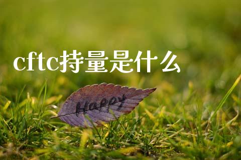cftc持量是什么_https://www.fsyjjx.cn_问财精选_第1张