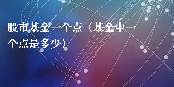 股市基金一个点（基金中一个点是多少）_https://www.fsyjjx.cn_理财资讯_第1张