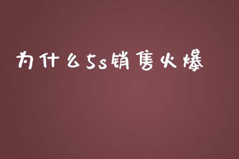 为什么5s销售火爆_https://www.fsyjjx.cn_问财精选_第1张