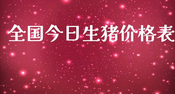 全国今日生猪价格表_https://www.fsyjjx.cn_期货资讯_第1张