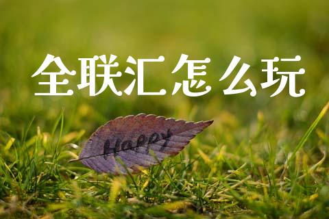 全联汇怎么玩_https://www.fsyjjx.cn_股票指导_第1张