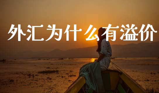 外汇为什么有溢价_https://www.fsyjjx.cn_股市分析_第1张