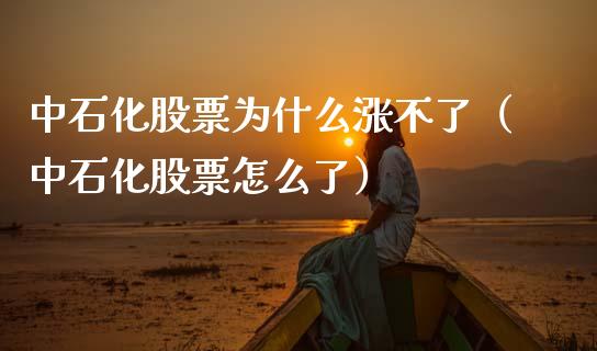 中石化股票为什么涨不了（中石化股票怎么了）_https://www.fsyjjx.cn_股指期货_第1张