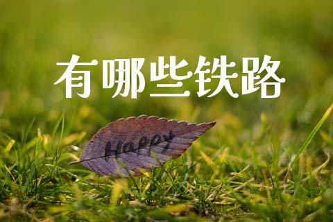 有哪些铁路_https://www.fsyjjx.cn_股票指导_第1张
