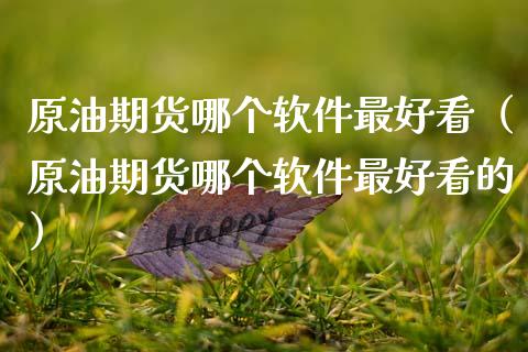 原油期货哪个软件最好看（原油期货哪个软件最好看的）_https://www.fsyjjx.cn_期货资讯_第1张